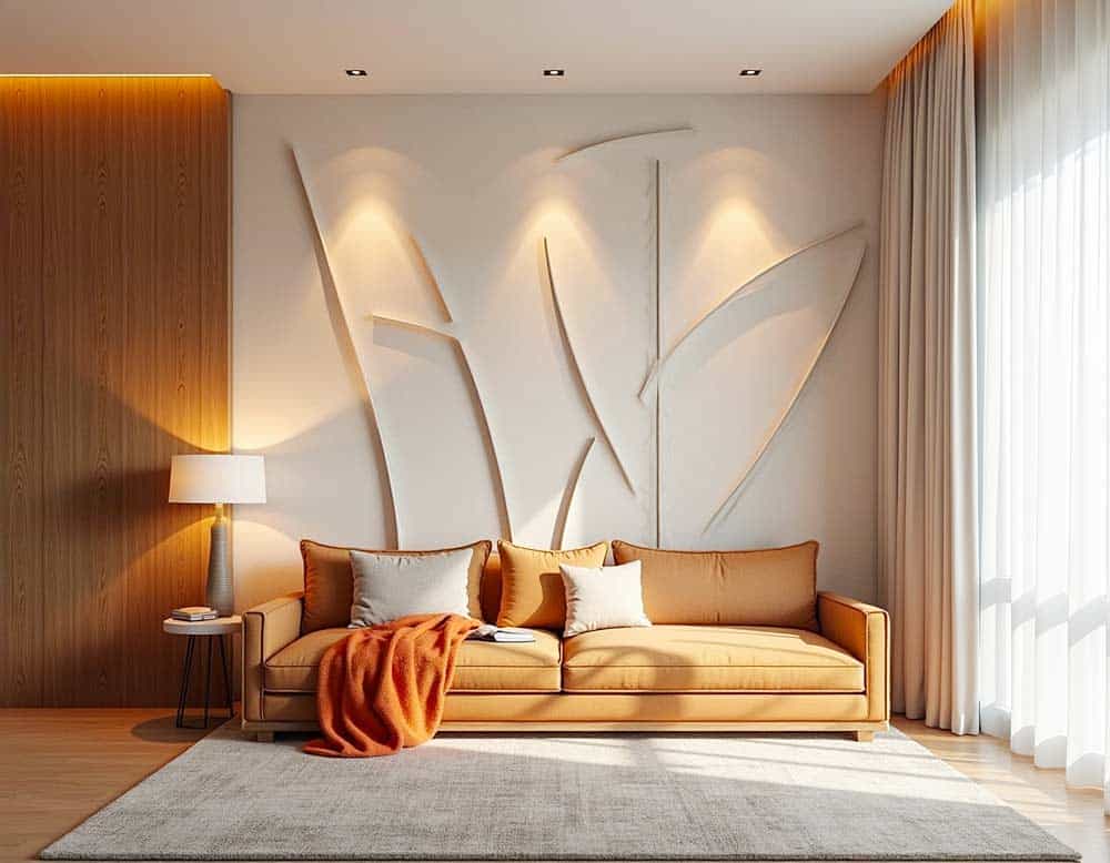 Eine selbst gestaltete Wand im Zimmer