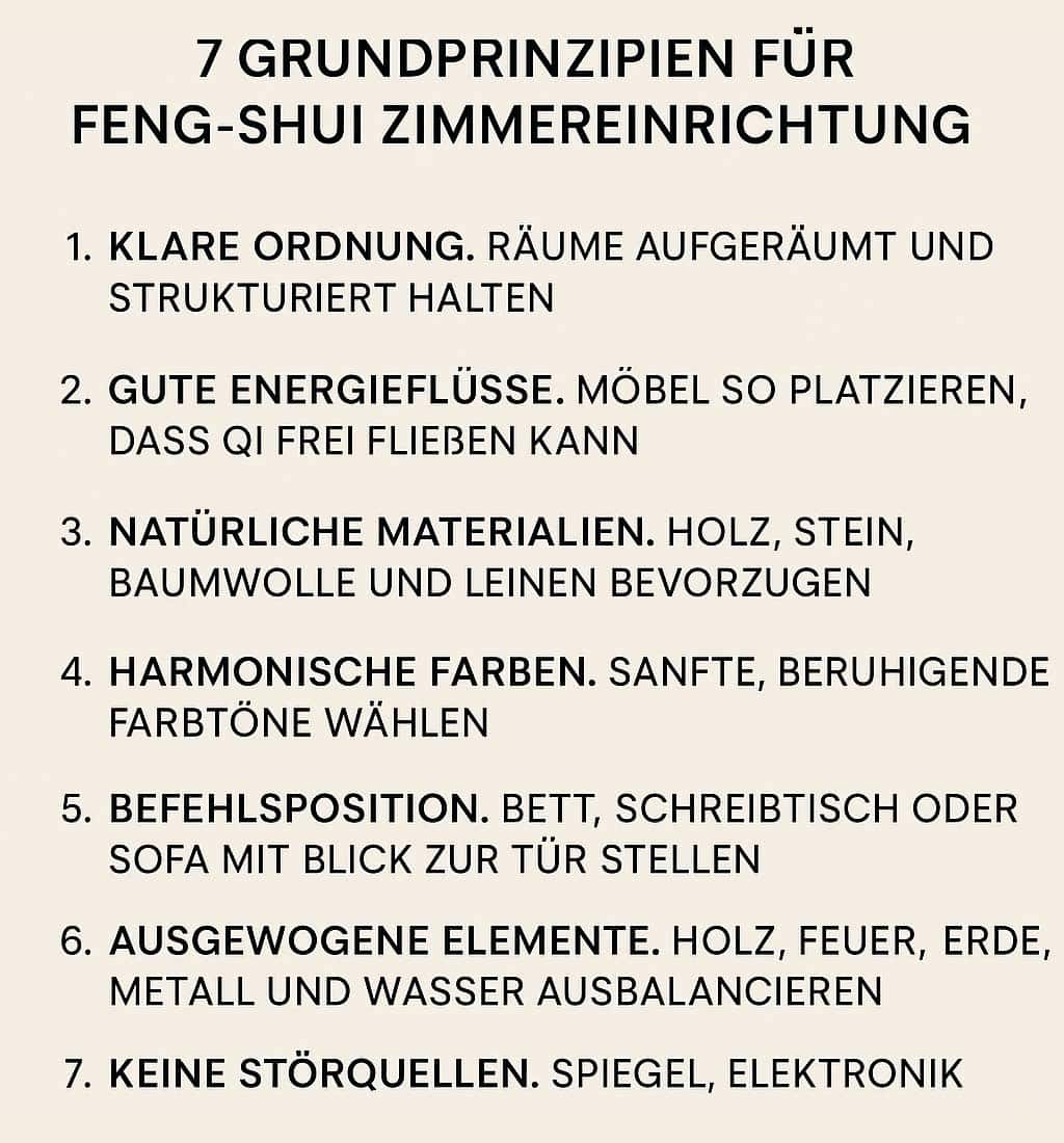 Grundprinzipien für Feng Shui Zimmereinrichtung Grundprinzipien für Feng Shui Zimmereinrichtung