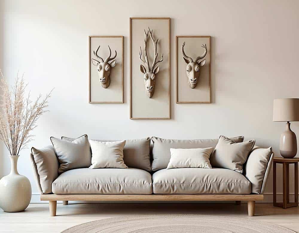 Wand im Zimmer mit Wandskulpturen selbst gestalten